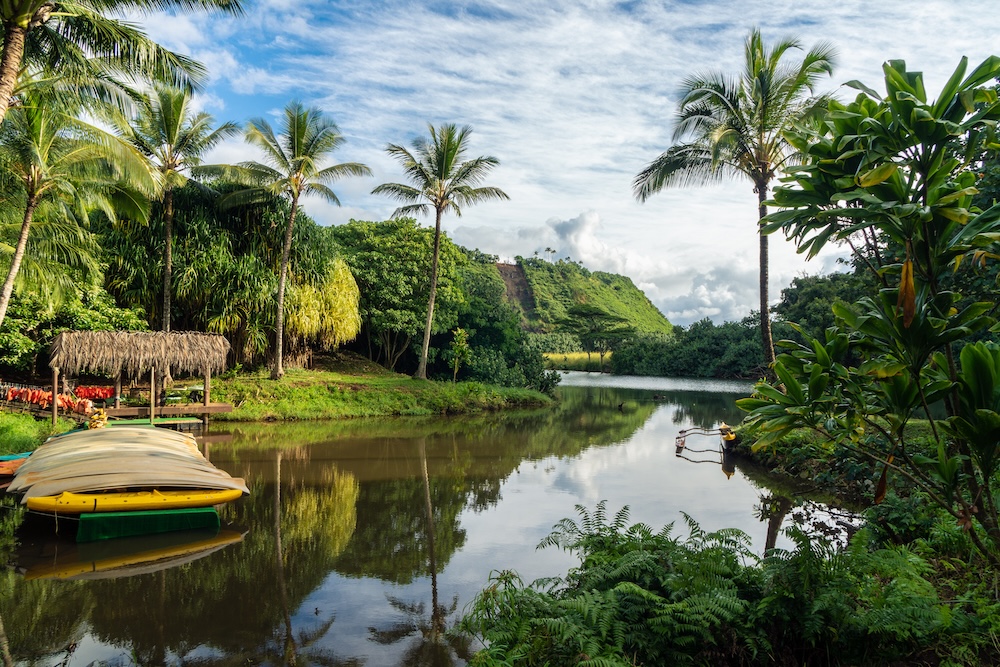 The Wailua River in Kauai's South Shore area