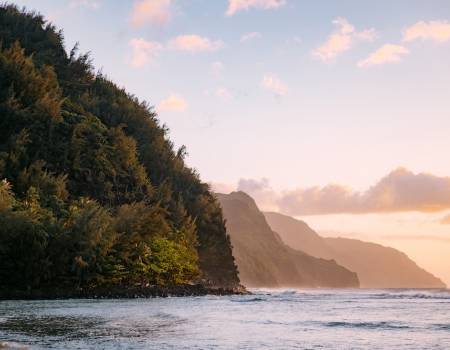 sunset napali coast kauai