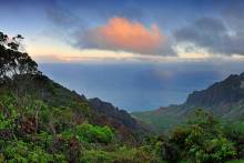 Kauai mountains and ocean