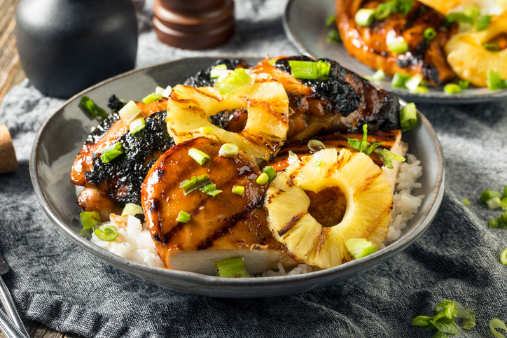 A plate of Hawaiian cuisine