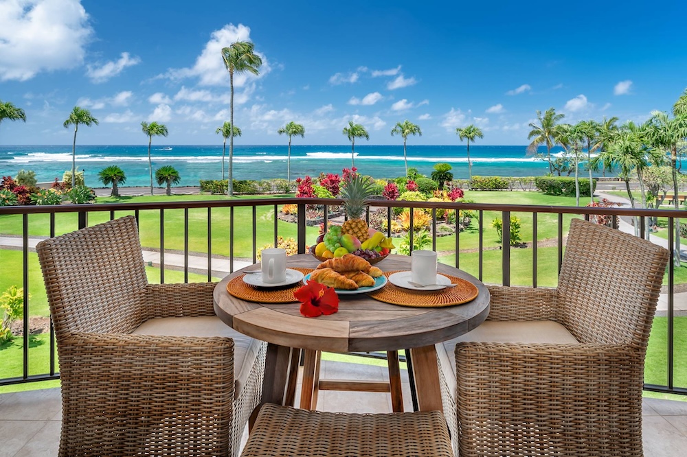 balcony view from Kauai, Hi vacation rental